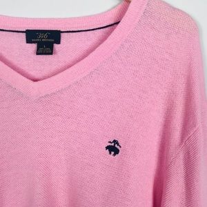 BROOKS BROTHERS / V NECK / LINEN / COTTON / LARGE